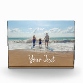 写真パーソナライズされたとカスタム文字テンプレート フォトブロック (正面)