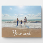 写真パーソナライズされたとカスタム文字テンプレート フォトプラーク (正面)