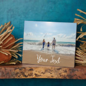 写真パーソナライズされたとカスタム文字テンプレート フォトプラーク (側面)