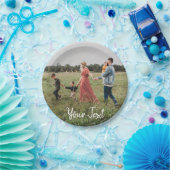 写真パーソナライズされたとカスタム文字テンプレート ペーパープレート (パーティー)