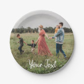写真パーソナライズされたとカスタム文字テンプレート ペーパープレート (正面)