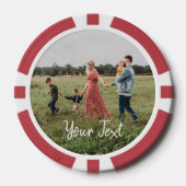 写真パーソナライズされたとカスタム文字テンプレート ポーカーチップ (正面)