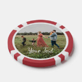 写真パーソナライズされたとカスタム文字テンプレート ポーカーチップ (シングル)