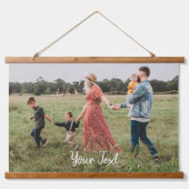 写真パーソナライズされたとカスタム文字テンプレート 吊り下げ型タペストリー (正面)