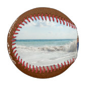 写真パーソナライズされたとカスタム文字テンプレート 野球ボール (正面左)