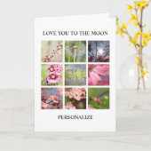 写真パーソナライズされたとテキストのコラージュ カード (黄色い花)