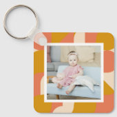 写真パーソナライズされたとパターン キーホルダー (正面)