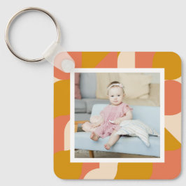 写真パーソナライズされたとパターン キーホルダー