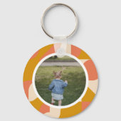 写真パーソナライズされたとパターン キーホルダー (裏面)