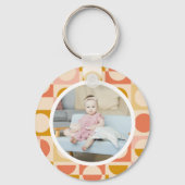 写真パーソナライズされたとパターン キーホルダー (正面)