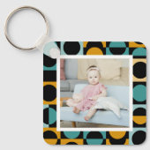 写真パーソナライズされたとパターン キーホルダー (正面)