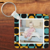 写真パーソナライズされたとパターン キーホルダー (正面)