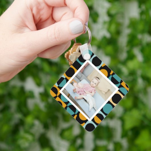 写真パーソナライズされたとパターン キーホルダー (手)