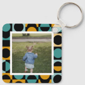 写真パーソナライズされたとパターン キーホルダー (裏面)