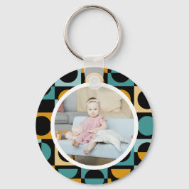 写真パーソナライズされたとパターン キーホルダー