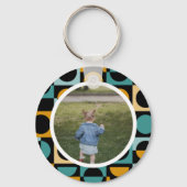 写真パーソナライズされたとパターン キーホルダー (裏面)