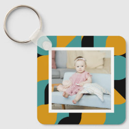写真パーソナライズされたとパターン キーホルダー