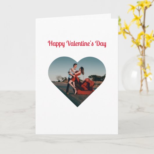 写真パーソナライズされたとメッセージのバレンタインデー カード (黄色い花)