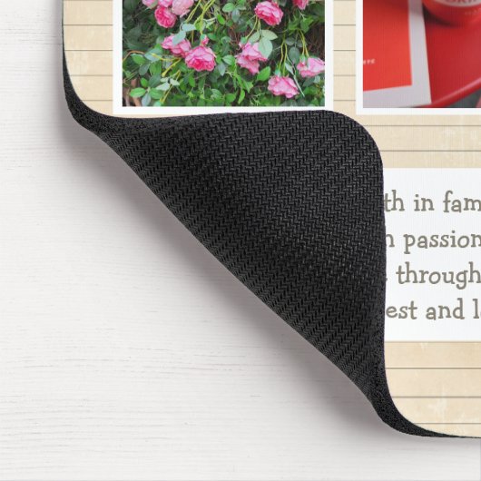 写真パーソナライズされたとメッセージのマウスパッド マウスパッド (コーナー)