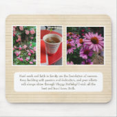 写真パーソナライズされたとメッセージのマウスパッド マウスパッド (正面)