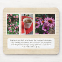 写真パーソナライズされたとメッセージのマウスパッド