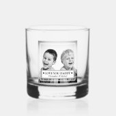 写真パーソナライズされたとメッセージ ウイスキーグラス (正面)