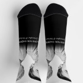 写真パーソナライズされたとメッセージ ソックス (上部)