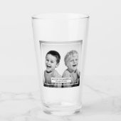 写真パーソナライズされたとメッセージ タンブラーグラス (正面)