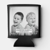 写真パーソナライズされたとメッセージ 缶クーラー (裏面)