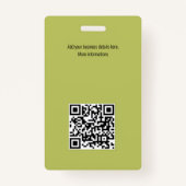 写真パーソナライズされたとロゴ付き黒バッジ – 教授 バッジ (裏面)