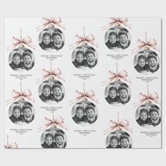 「写真パーソナライズされたと一緒に楽しいクリスマス ラッピングペーパー (フラット)