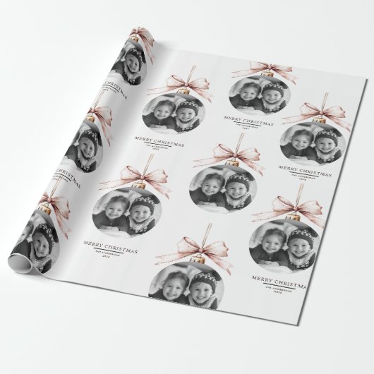 「写真パーソナライズされたと一緒に楽しいクリスマス ラッピングペーパー (アンロールド)