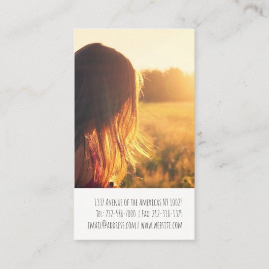 写真パーソナライズされたと個人情報 名刺 (裏面)