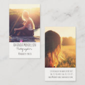 写真パーソナライズされたと個人情報 名刺 (正面/裏面)