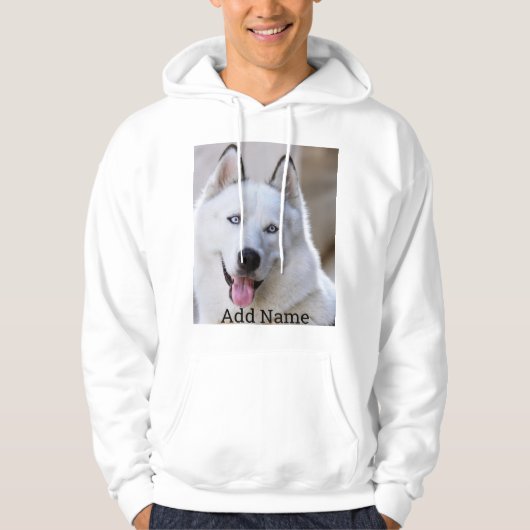 写真パーソナライズされたと名カスタマイズ前のメンズおもしろい パーカ (正面)