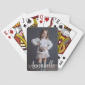 写真パーソナライズされたと名前のカスタム トランプ (裏面)