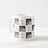 写真パーソナライズされたと名前のパターンマグ コーヒーマグカップ (正面左)