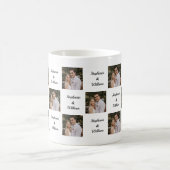 写真パーソナライズされたと名前のパターンマグ コーヒーマグカップ (中央)