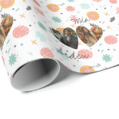 写真パーソナライズされたと名前のフェスティバル ラッピングペーパー (ロールコーナー)
