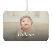 写真パーソナライズされたと名前の一種 カーエアーフレッシュナー (裏面)