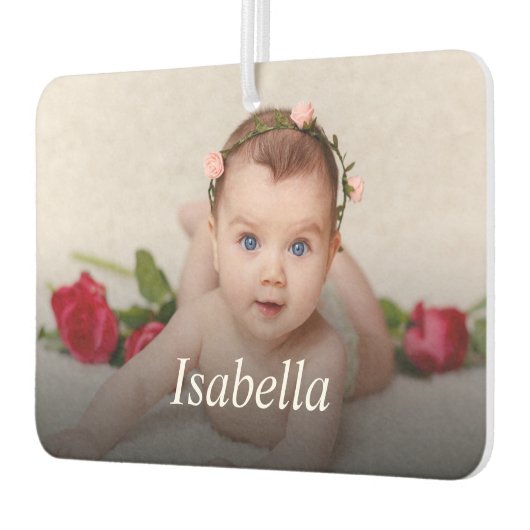 写真パーソナライズされたと名前の一種 カーエアーフレッシュナー (左)