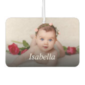 写真パーソナライズされたと名前の一種 カーエアーフレッシュナー (正面)