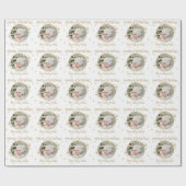 写真パーソナライズされたと名前の折り返し紙 ラッピングペーパー (フラット)