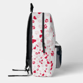 写真パーソナライズされたと名前のPawプリントのパターン プリントバックパック (左)