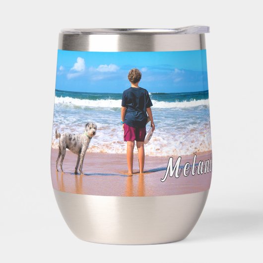 写真パーソナライズされたと名前をカスタムする文字 (左面)