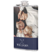 写真パーソナライズされたと名前ゴルフクラブNavy Blue フラスク (左)