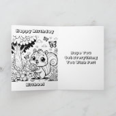 写真パーソナライズされたと名前チャイルドの誕生日 カード (内部)