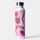 写真パーソナライズされたと名前ピンクとマゼンタ ウォーターボトル (右面)