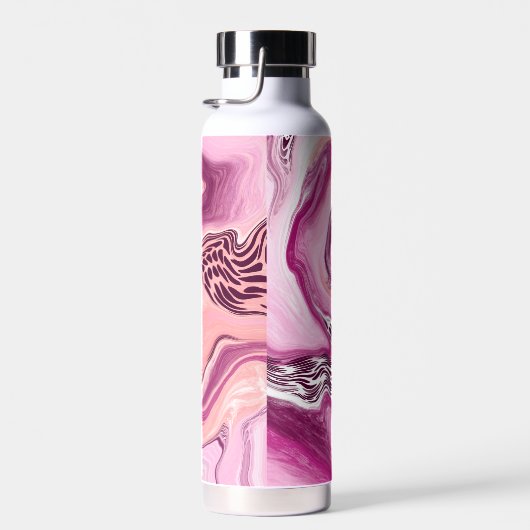 写真パーソナライズされたと名前ピンクとマゼンタ ウォーターボトル (右面)