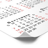 写真パーソナライズされたと名前2025カレンダー ポスター (角)